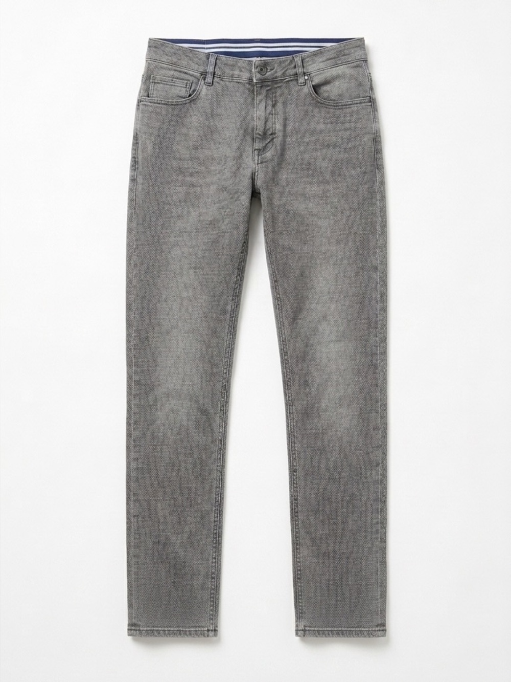 Brax Feel Good Chris Grey Micro Pattern Slim Fit Pants Trousers Men’s 34